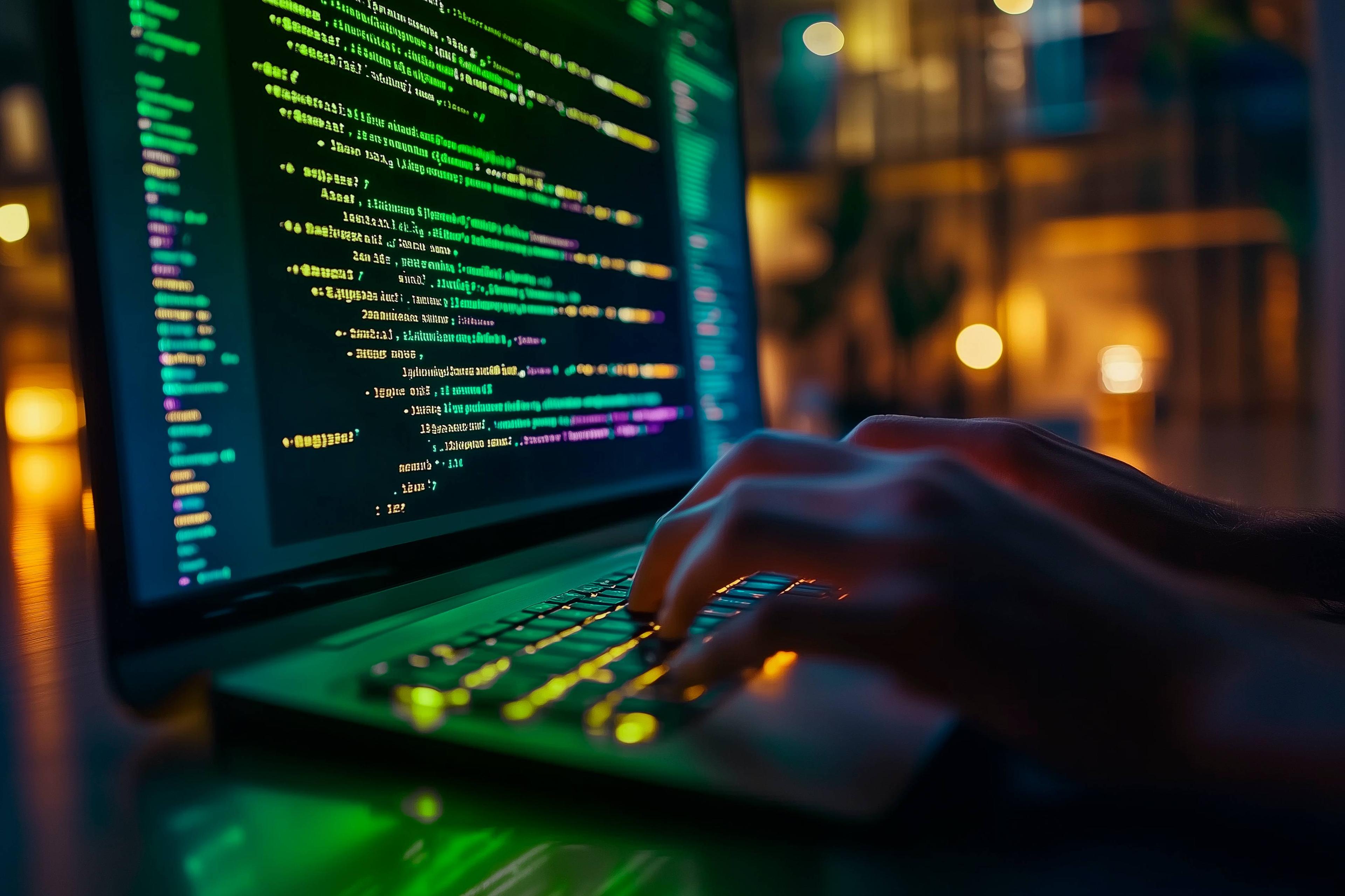 Pessoa desenvolvendo software